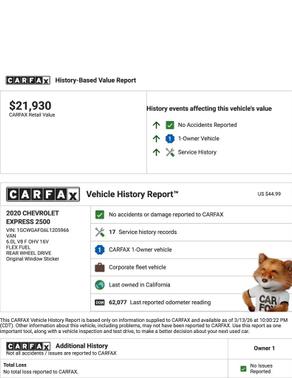 2020 Chevrolet Express 2500 RWD 2500 Regular Wheelbase WT