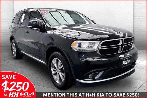 Brilliant Black Crystal Pearlcoat 2015 Dodge Durango Limited