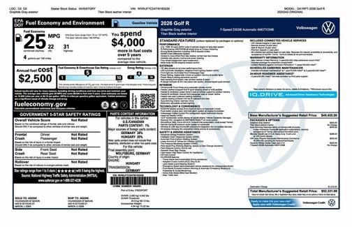 2026 Volkswagen Golf R BASE