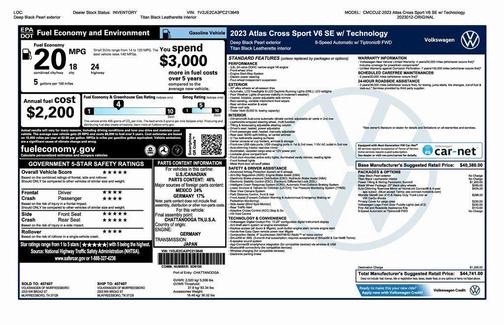 2023 Volkswagen Atlas Cross Sport 3.6L V6 SE w/Technology