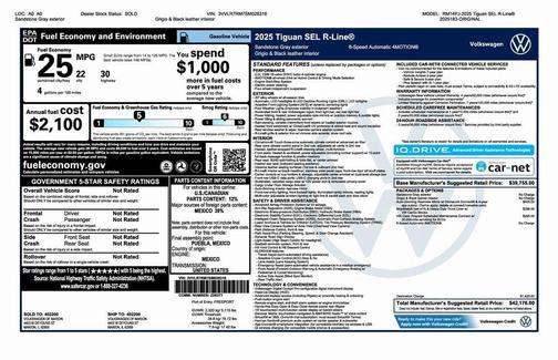 2025 Volkswagen Tiguan 2.0T SEL R-Line
