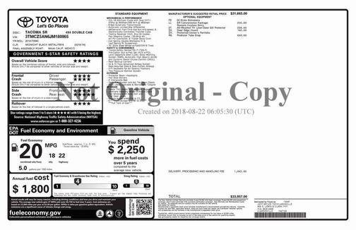 2018 Toyota Tacoma 