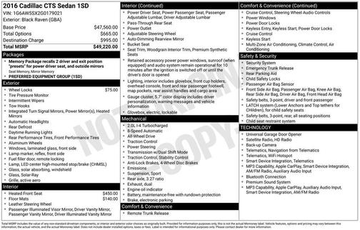 Black Raven 2016 Cadillac CTS 2.0L Turbo Standard