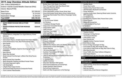 2019 Jeep Cherokee Altitude