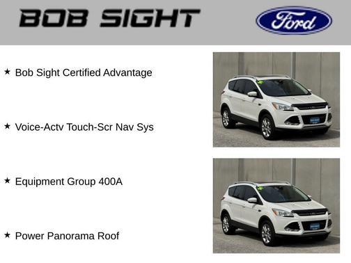 White Platinum Tricoat 2014 Ford Escape Titanium