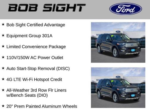 Agate Black Metallic 2023 Ford Explorer Limited