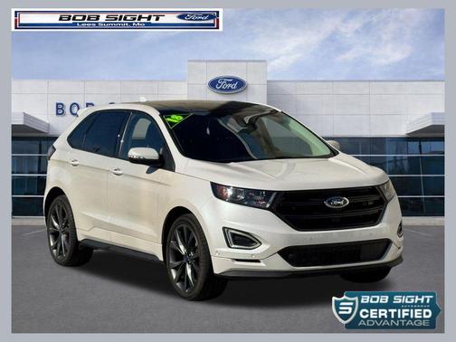 White Platinum Metallic Tri-Coat 2018 Ford Edge Sport