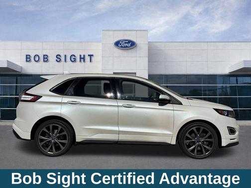 White Platinum Metallic Tri-Coat 2018 Ford Edge Sport