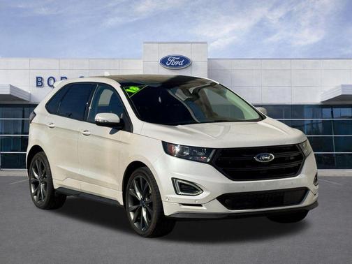 White Platinum Metallic Tri-Coat 2018 Ford Edge Sport