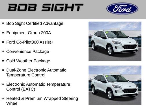 Oxford White 2022 Ford Escape SE