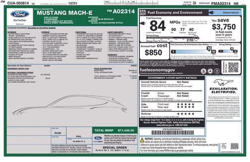 Vapor Blue Metallic 2023 Ford Mustang Mach-E GT