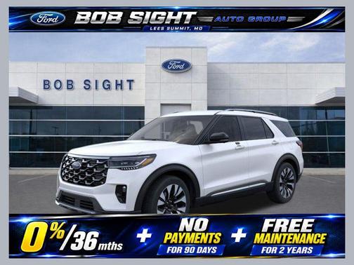 Star White Metallic Tri-Coat 2026 Ford Explorer Platinum