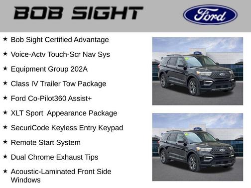 Agate Black Metallic 2024 Ford Explorer XLT