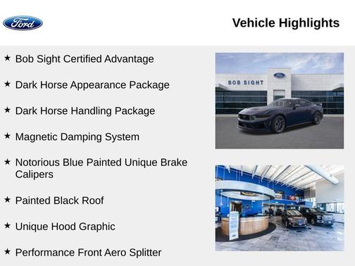 Blue 2026 Ford Mustang Dark Horse Fastback