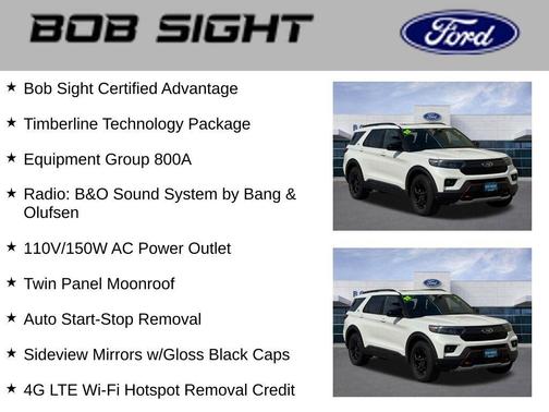 Star White Metallic Tri-Coat 2022 Ford Explorer Timberline
