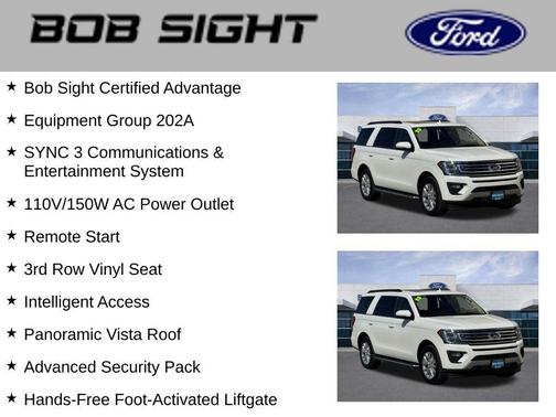 Star White Metallic Tri-Coat 2020 Ford Expedition XLT