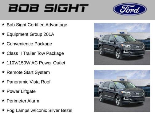 Agate Black Metallic 2024 Ford Edge SEL