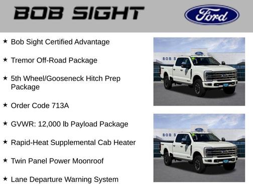 Star White Metallic Tri-Coat 2024 Ford F-350 Platinum