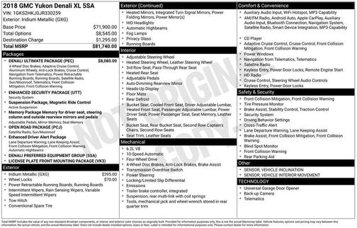 2018 GMC Yukon XL Denali