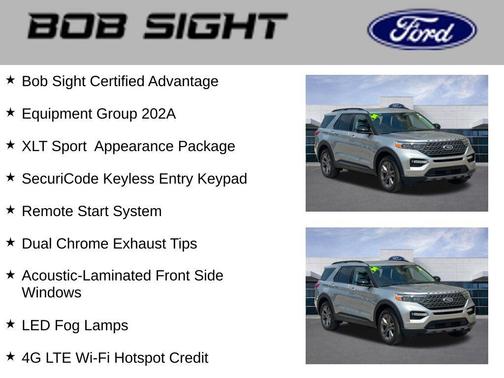 Iconic Silver Metallic 2024 Ford Explorer XLT