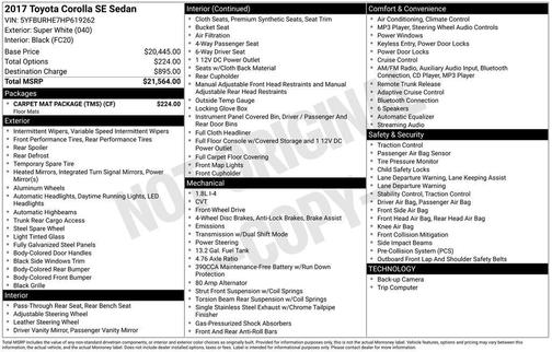 2017 Toyota Corolla SE