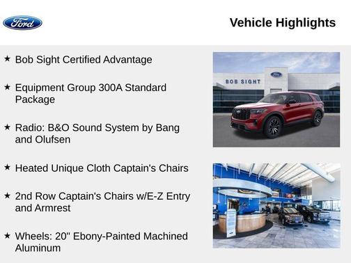 Rapid Red Metallic Tinted Clearcoat 2026 Ford Explorer ST-Line