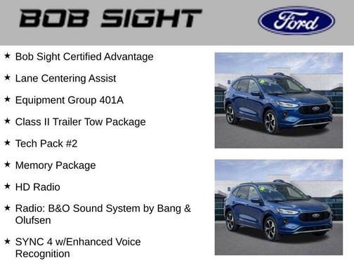 Atlas Blue Metallic 2023 Ford Escape ST-Line Select