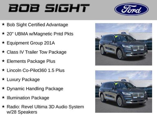 Flight Blue Metallic Clearcoat 2024 Lincoln Aviator Reserve AWD
