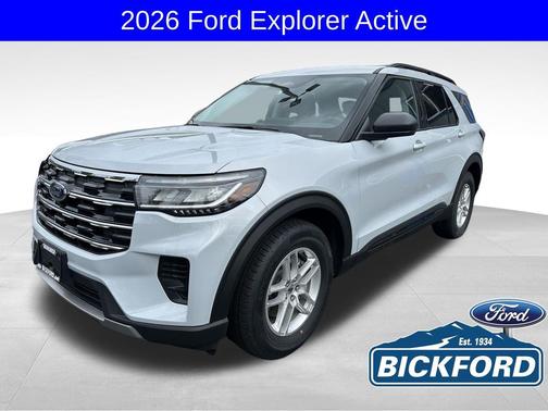 Space White Metallic 2026 Ford Explorer Active