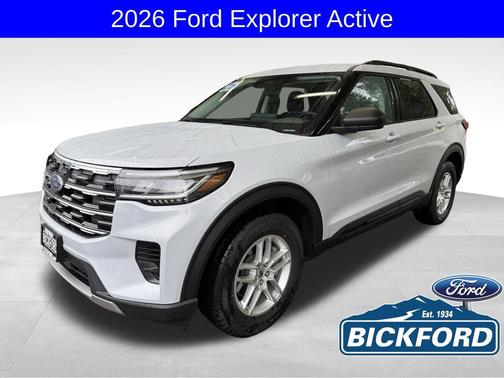 Space White Metallic 2026 Ford Explorer Active