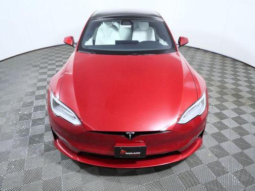 Red Multi-Coat 2022 Tesla Model S Plaid