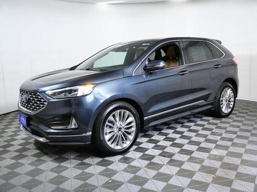 Blue Metallic 2023 Ford Edge Titanium