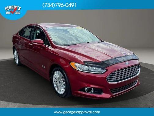 Red 2014 Ford Fusion Energi Titanium