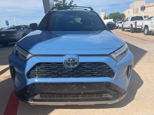 Cavalry Blue/Midnight Black Metallic 2025 Toyota RAV4 Hybrid SE
