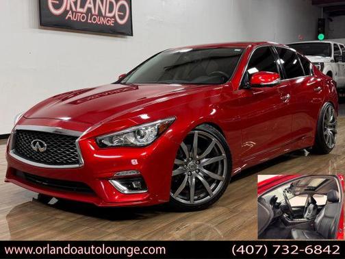 Red 2022 INFINITI Q50 3.0t LUXE
