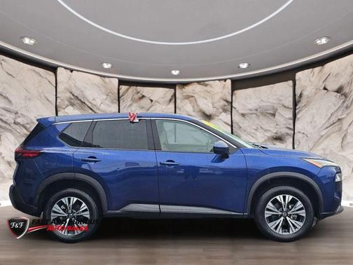 Blue 2021 Nissan Rogue SV