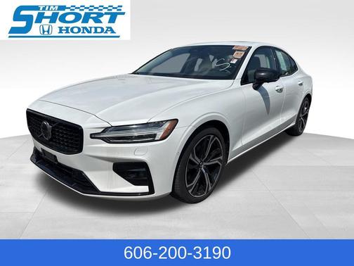 Crystal White Metallic 2024 Volvo S60 B5 Plus Dark Theme