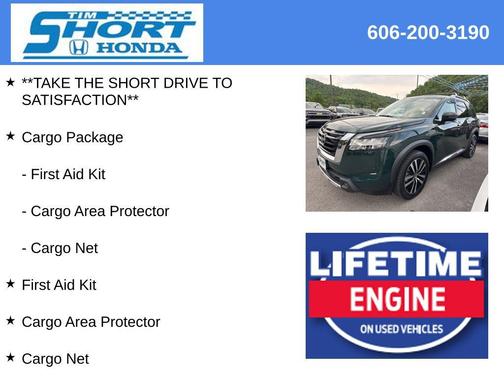 Obsidian Green Pearl 2023 Nissan Pathfinder Platinum 4WD