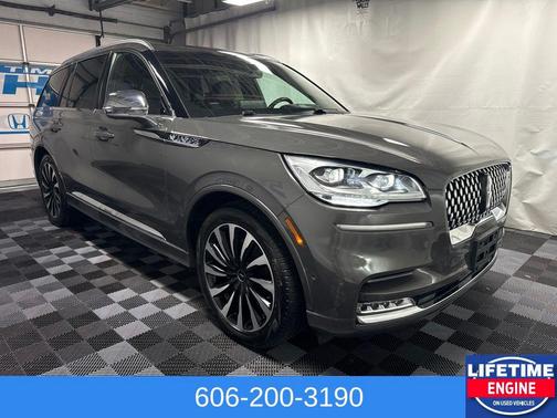 Chroma Caviar Dark Gray Metallic Clearcoat 2022 Lincoln Aviator Black Label Grand Touring AWD