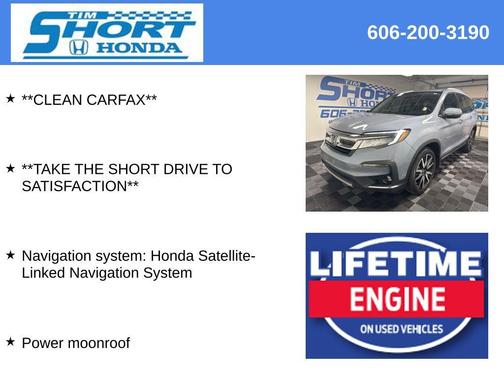 Sonic Gray Pearl 2022 Honda Pilot AWD Elite