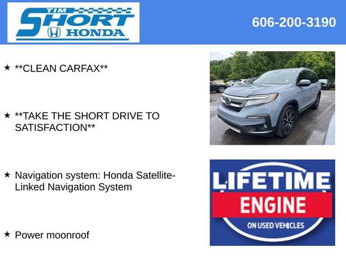 Sonic Gray Pearl 2022 Honda Pilot AWD Elite