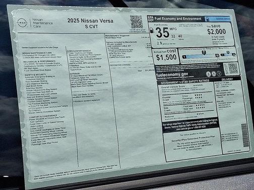 2025 Nissan Versa 1.6 S