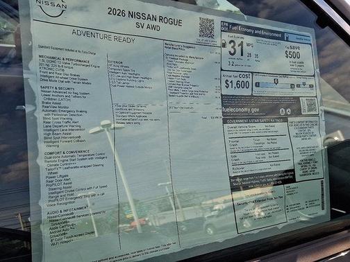 2026 Nissan Rogue SV