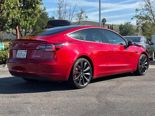 Red Multi-Coat 2020 Tesla Model 3 Performance