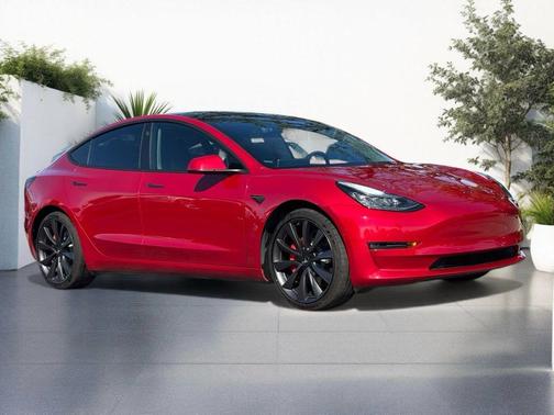 Red Multi-Coat 2020 Tesla Model 3 Performance