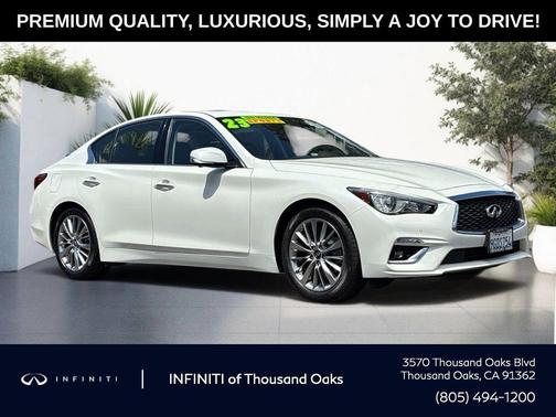 Majestic White 2023 INFINITI Q50 LUXE