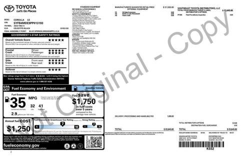 2023 Toyota Corolla LE