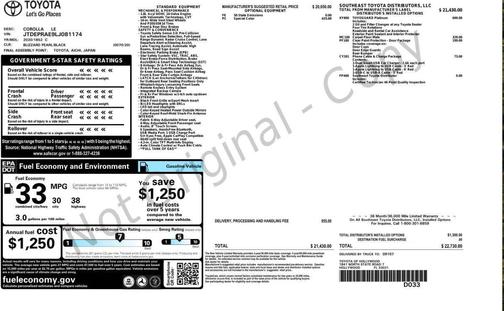 2020 Toyota Corolla LE