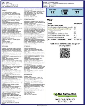 Black 2014 Chevrolet Equinox LS