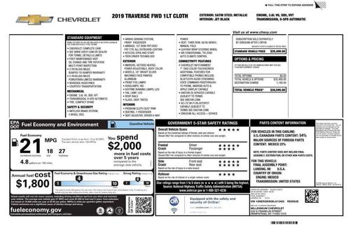 2019 Chevrolet Traverse LT Cloth